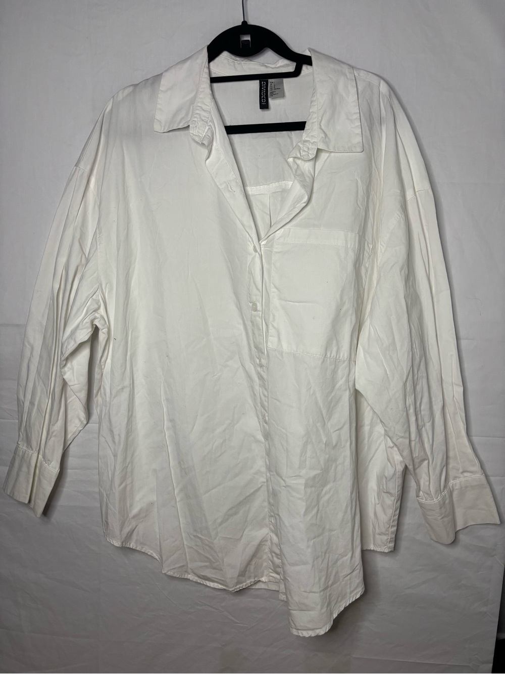 H&M White Oversized Button-Down Shirt